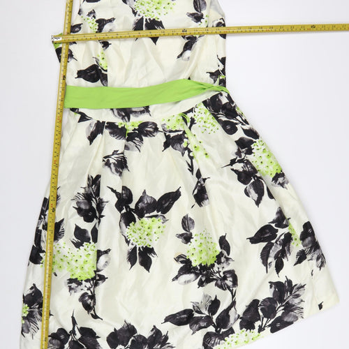 Jessica Howard Women’s Ivory Floral Fit & Flare Dress Size 10