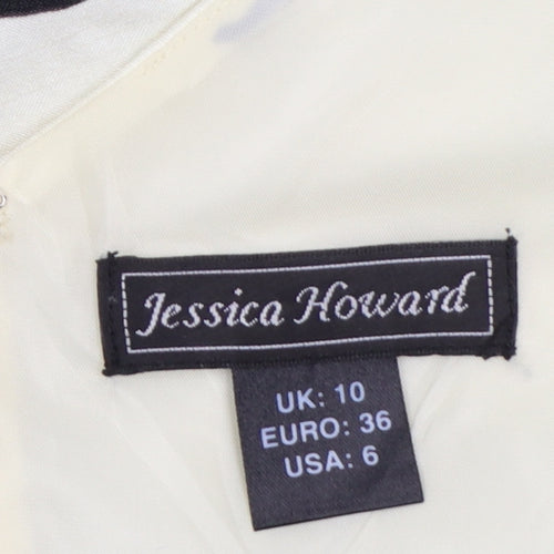 Jessica Howard Women’s Ivory Floral Fit & Flare Dress Size 10