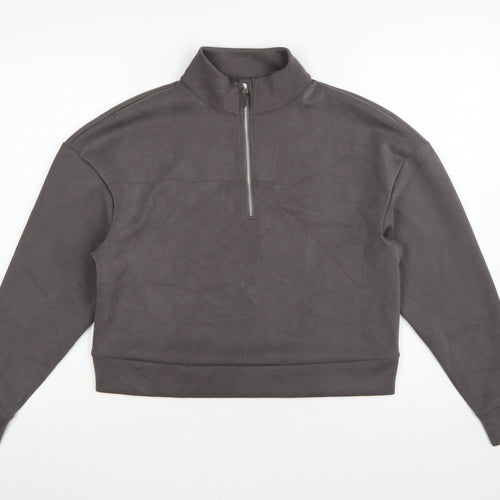 Marks and Spencer Goodmove Grey 1/2 Zip Sweatshirt Womens Size 12