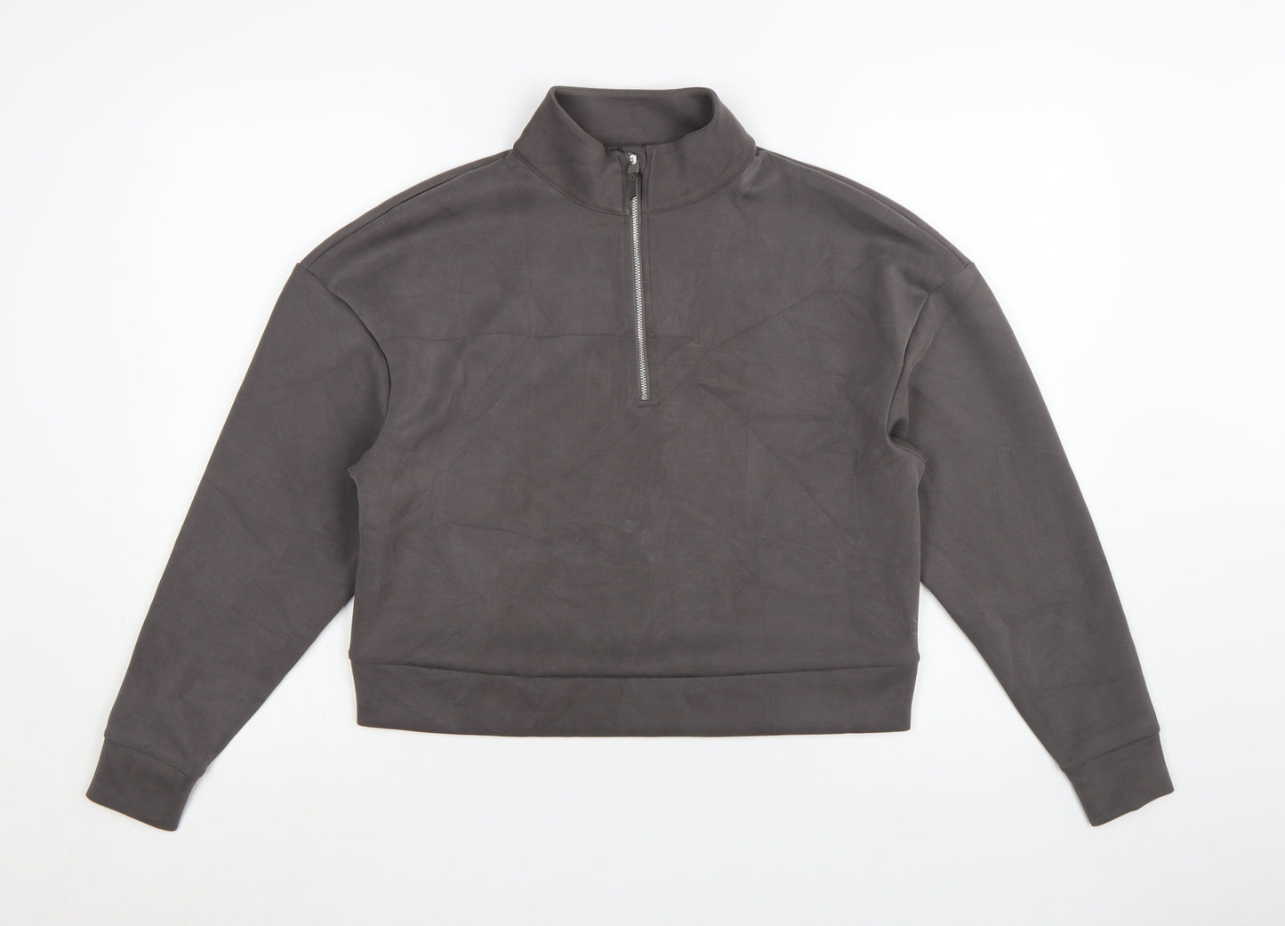 Marks and Spencer Goodmove Grey 1/2 Zip Sweatshirt Womens Size 12
