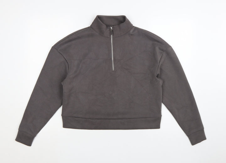 Marks and Spencer Goodmove Grey 1/2 Zip Sweatshirt Womens Size 12