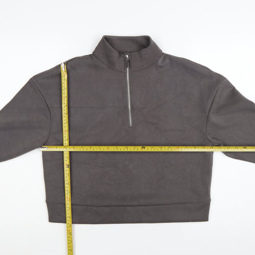 Marks and Spencer Goodmove Grey 1/2 Zip Sweatshirt Womens Size 12