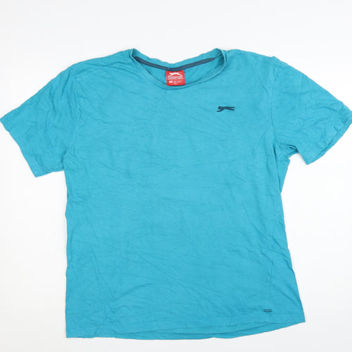 Slazenger Men’s Blue Crew Neck Short Sleeve Cotton T-Shirt Size M