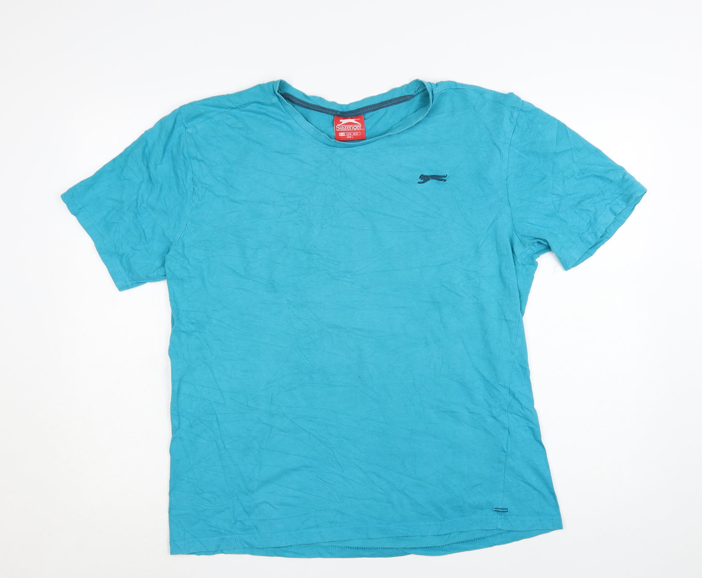 Slazenger Men’s Blue Crew Neck Short Sleeve Cotton T-Shirt Size M