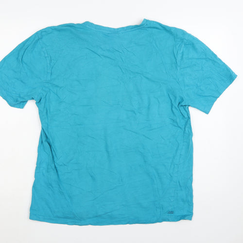 Slazenger Men’s Blue Crew Neck Short Sleeve Cotton T-Shirt Size M