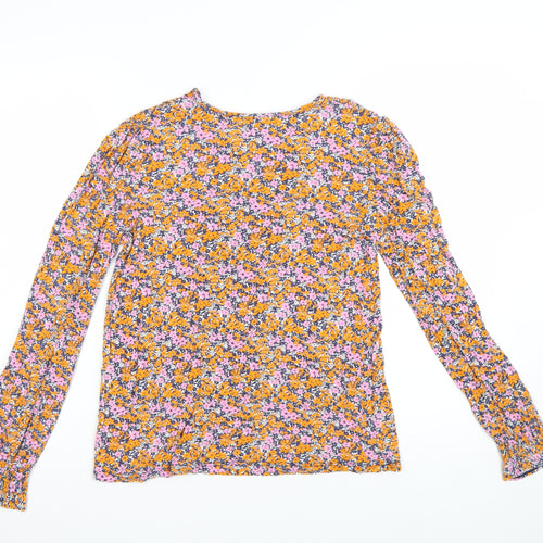 Next Women's Multicoloured Floral Long Sleeve Tunic Blouse Size 8