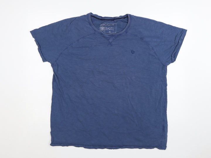 Fat Face Men's Blue Cotton Crew Neck XL T-Shirt