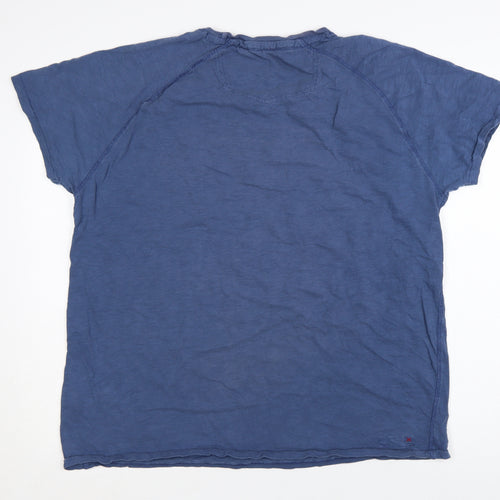 Fat Face Men's Blue Cotton Crew Neck XL T-Shirt