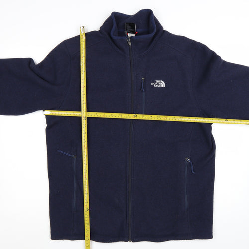 The North Face Men's Blue Full Zip Fleece Jacket Size L