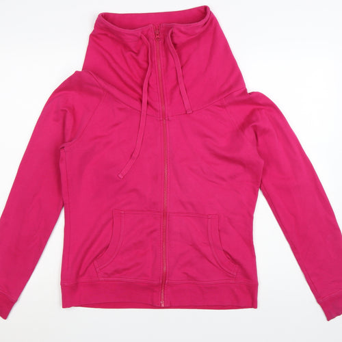 Gap Womens Pink Full Zip Hoodie Size M Long Sleeve Cotton Blend