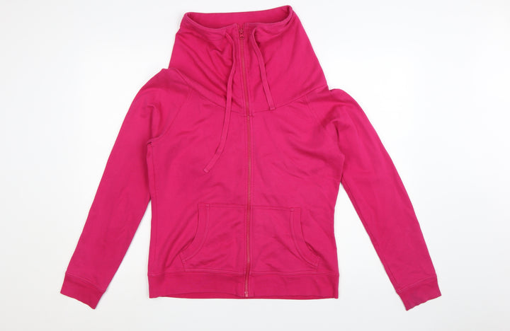 Gap Womens Pink Full Zip Hoodie Size M Long Sleeve Cotton Blend