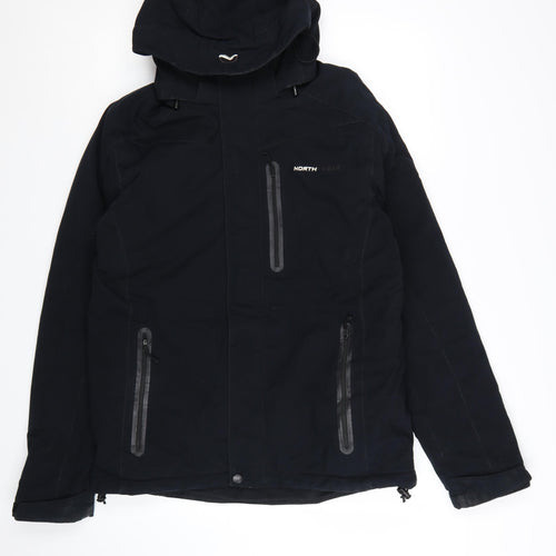 Northfinder Men's Black Softshell Hooded Winter Parka Jacket M
