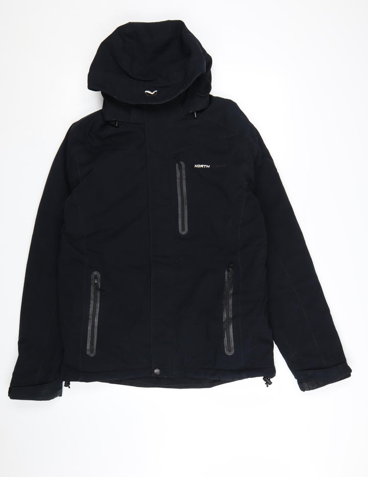 Northfinder Men's Black Softshell Hooded Winter Parka Jacket M
