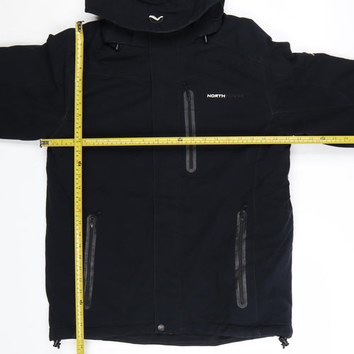 Northfinder Men's Black Softshell Hooded Winter Parka Jacket M