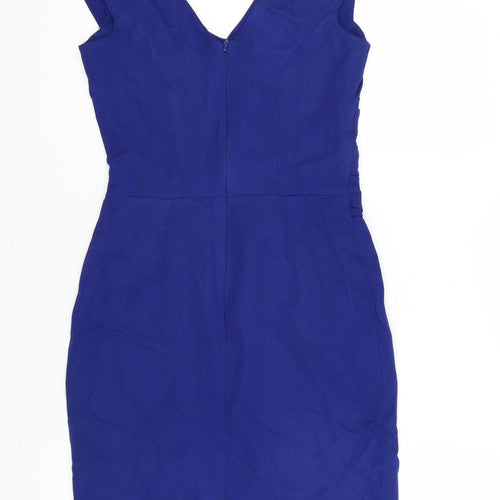 Reiss Women's Blue Bodycon Knee Length Sleeveless Dress UK 6