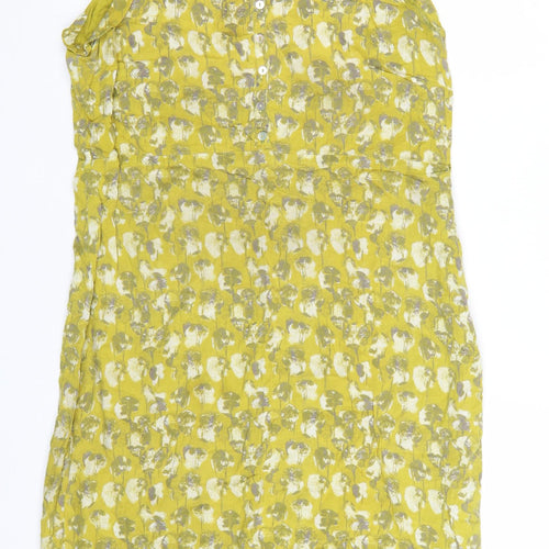 White Stuff Women’s Yellow Floral Sleeveless Shift Dress Size 12