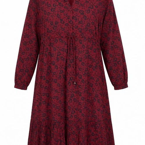 FatFace Women’s Red Animal Print Bohemian Viscose Midi Dress Size 12