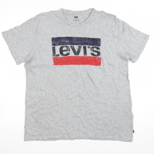 Levi's Mens Grey XL Logo Graphic Crew Neck T-Shirt