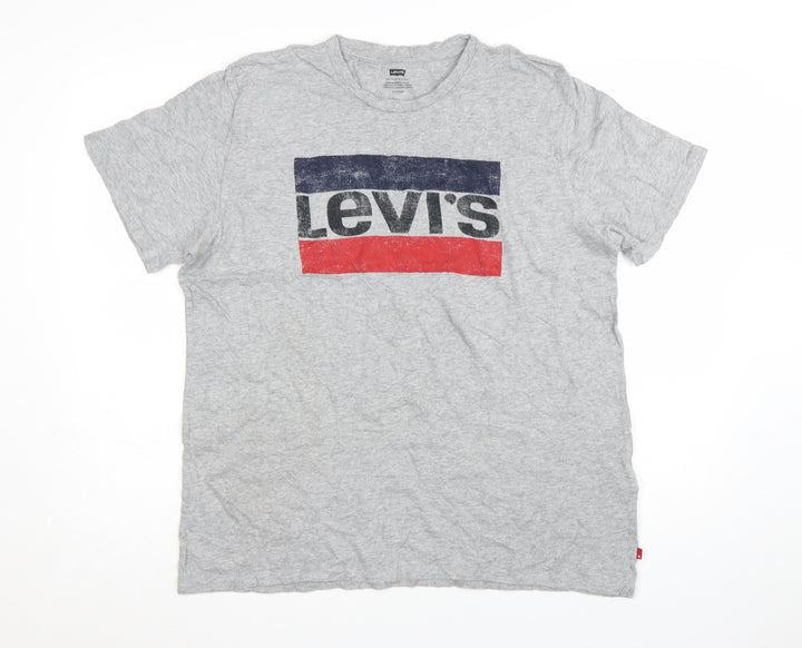 Levi's Mens Grey XL Logo Graphic Crew Neck T-Shirt
