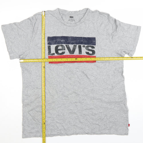 Levi's Mens Grey XL Logo Graphic Crew Neck T-Shirt