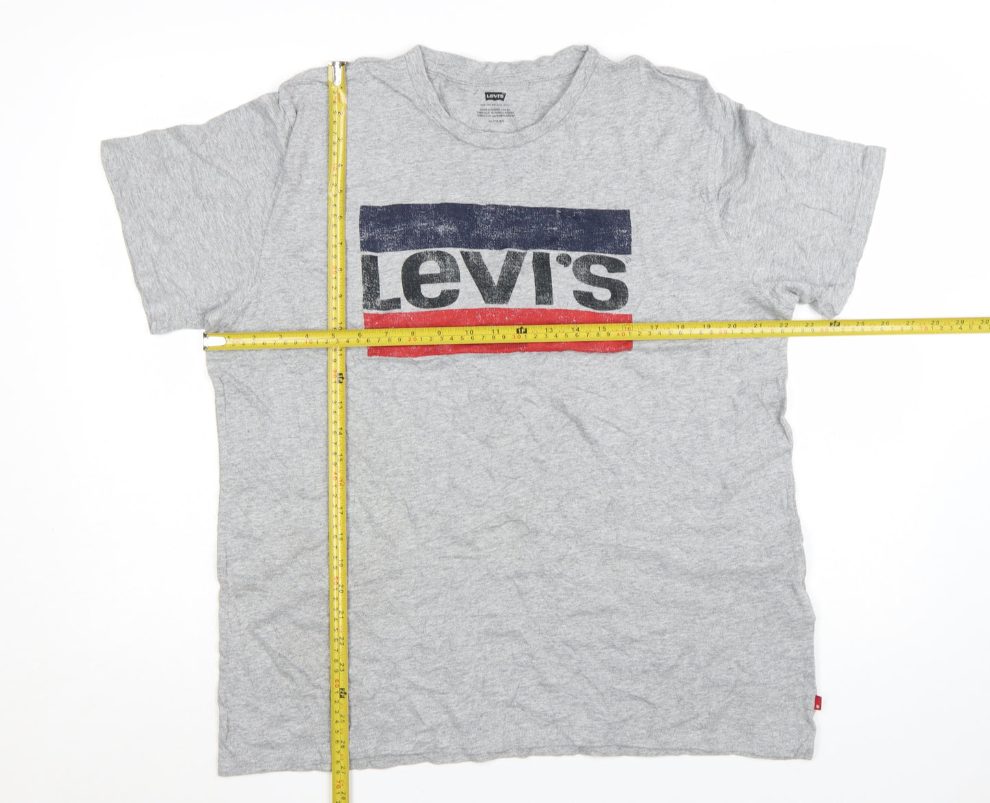 Levi's Mens Grey XL Logo Graphic Crew Neck T-Shirt