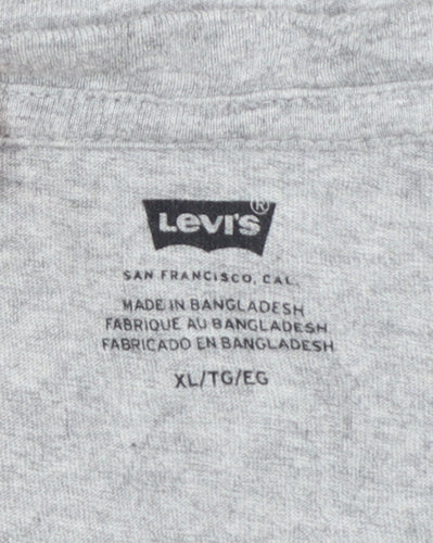 Levi's Mens Grey XL Logo Graphic Crew Neck T-Shirt