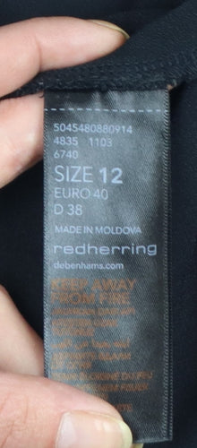 Red Herring Women’s Black Size 12 Pencil Midi Skirt