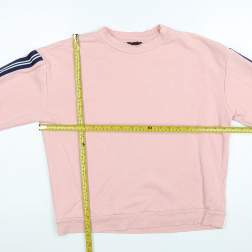 Topshop Petite Pink Long Sleeve Pullover Sweatshirt UK 10