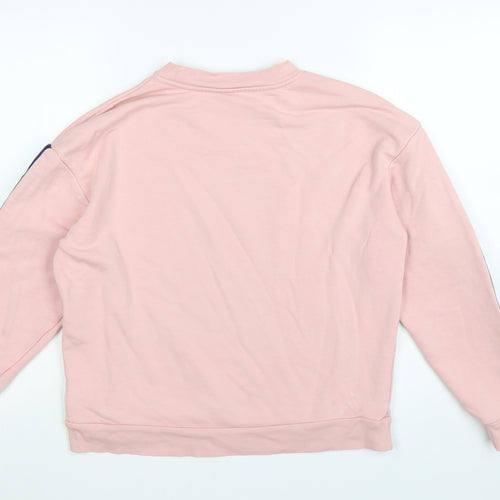 Topshop Petite Pink Long Sleeve Pullover Sweatshirt UK 10