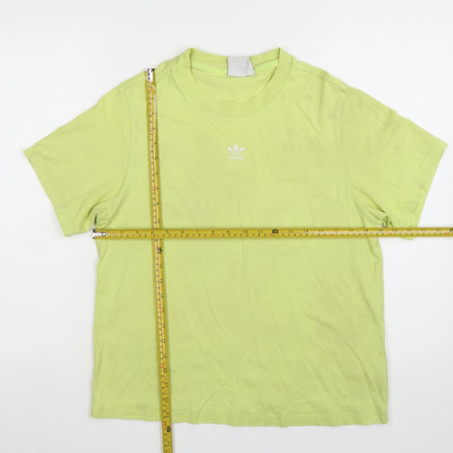 Adidas Women's Green Short Sleeve Cotton Sports T-Shirt Size 10