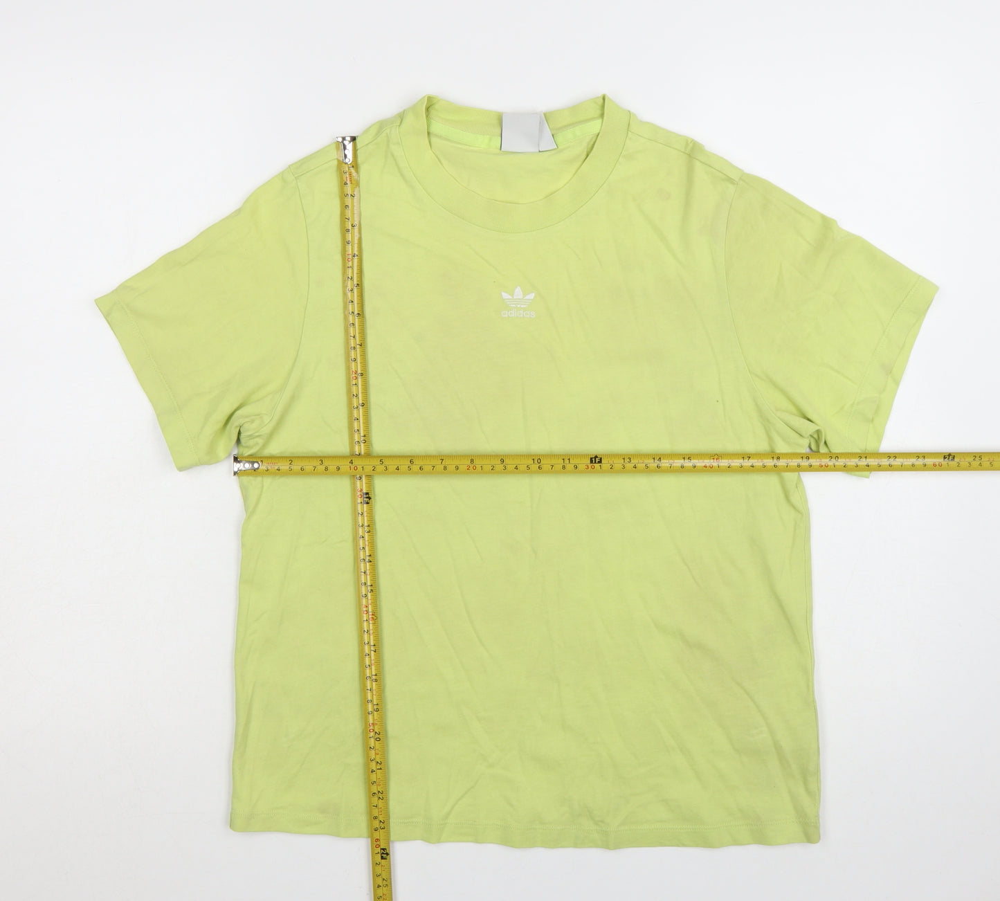 Adidas Women's Green Short Sleeve Cotton Sports T-Shirt Size 10