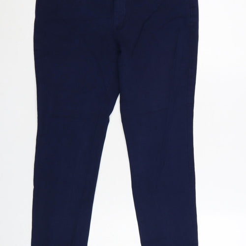 Banana Republic Women Petites Blue Slim Cropped Trousers Size 10
