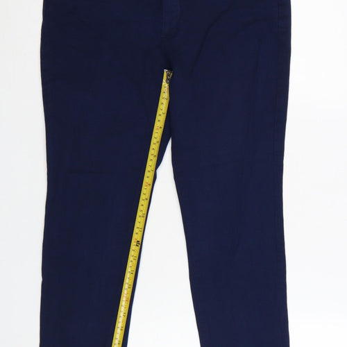 Banana Republic Women Petites Blue Slim Cropped Trousers Size 10