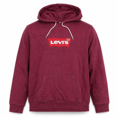 Levi's Men's Red XL Pullover Hoodie with Logo Graphic