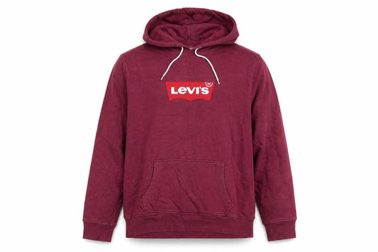 Levi's Men's Red XL Pullover Hoodie with Logo Graphic