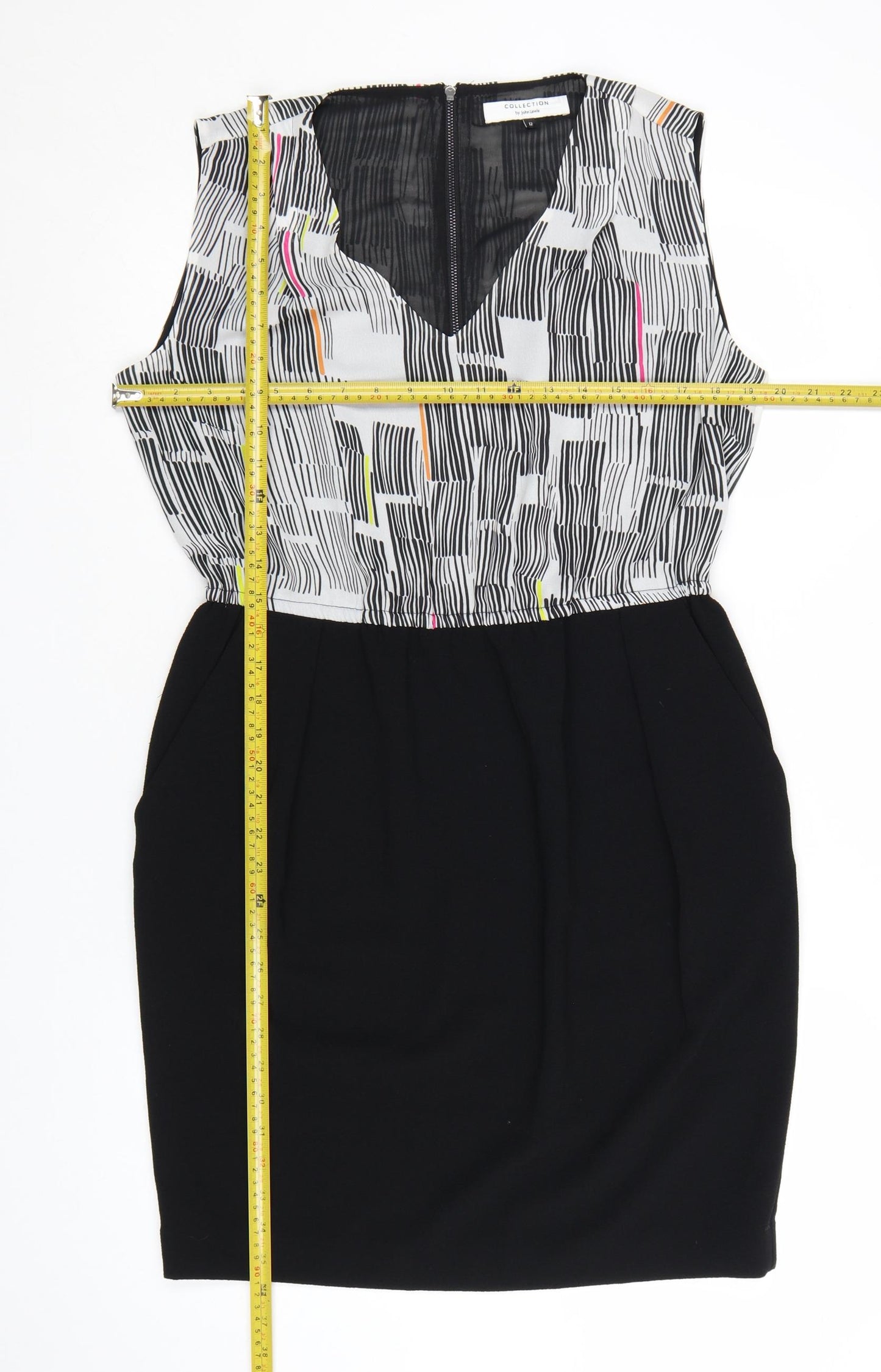 John Lewis Women’s Multicoloured Size 12 Sleeveless Sheath Dress