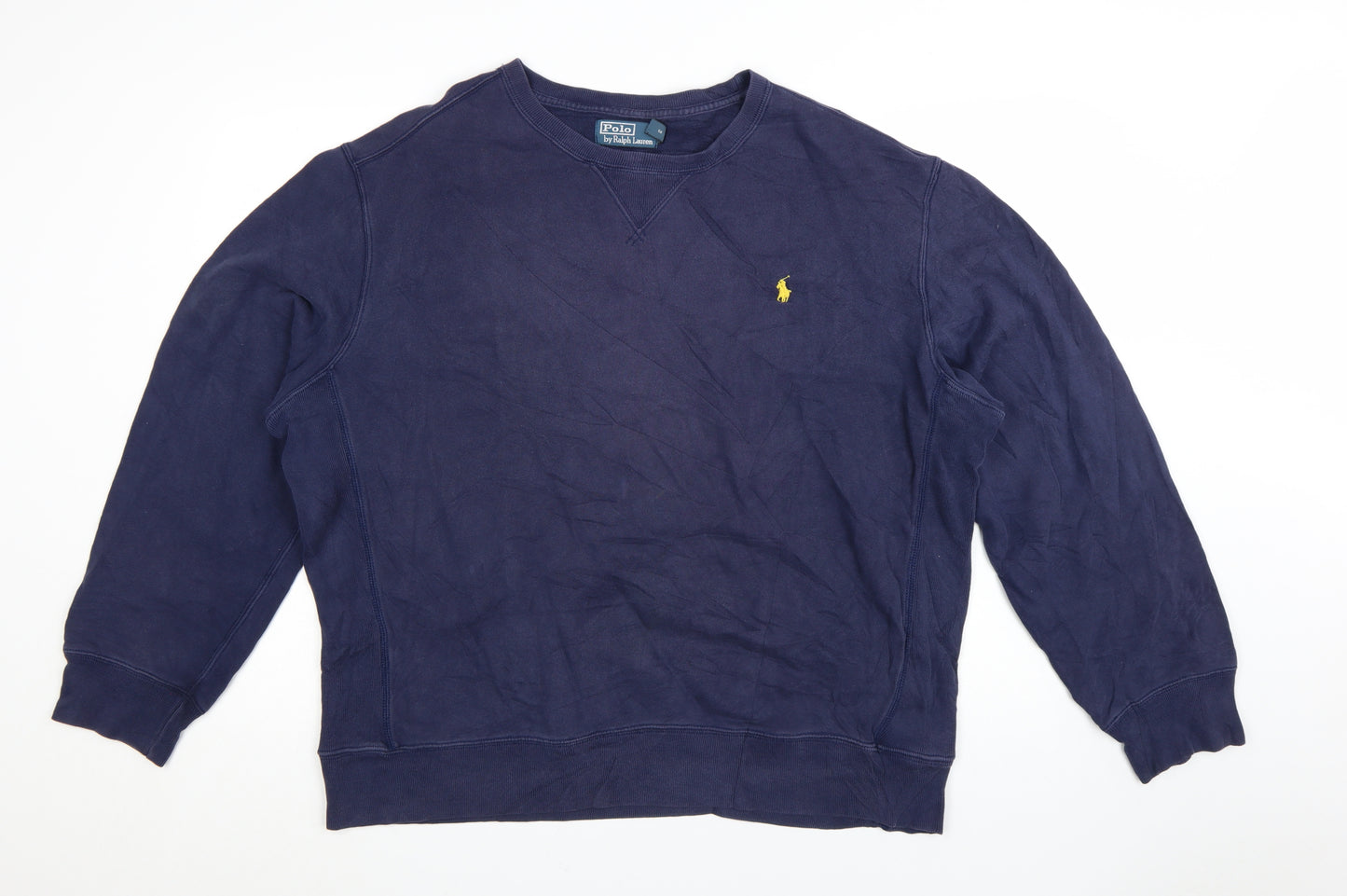 Polo Ralph Lauren Men's Blue XL Crew Neck Cotton Pullover Sweatshirt