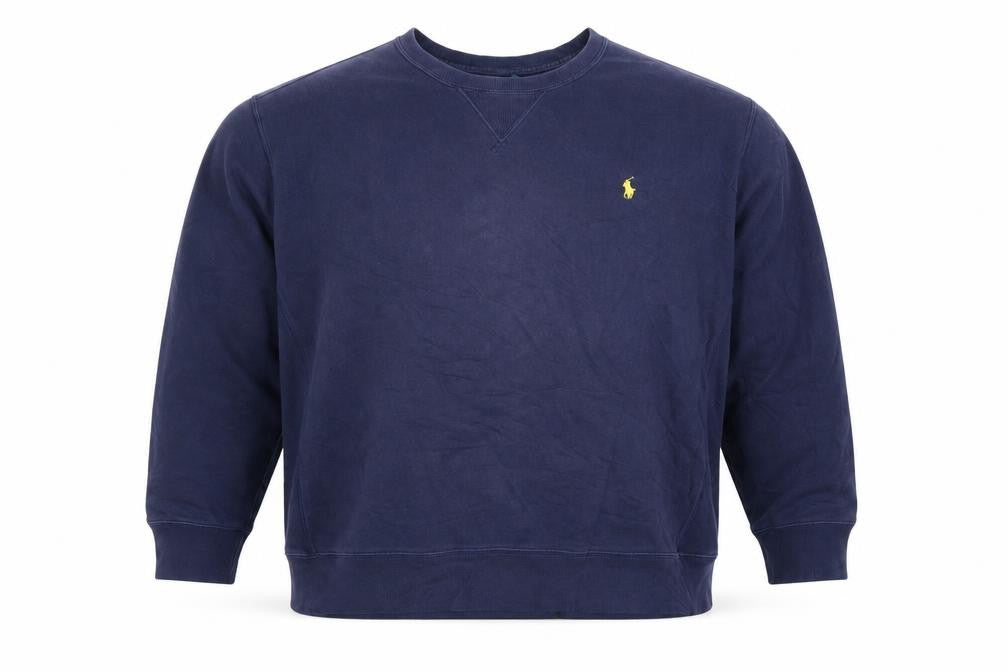 Polo Ralph Lauren Men's Blue XL Crew Neck Cotton Pullover Sweatshirt