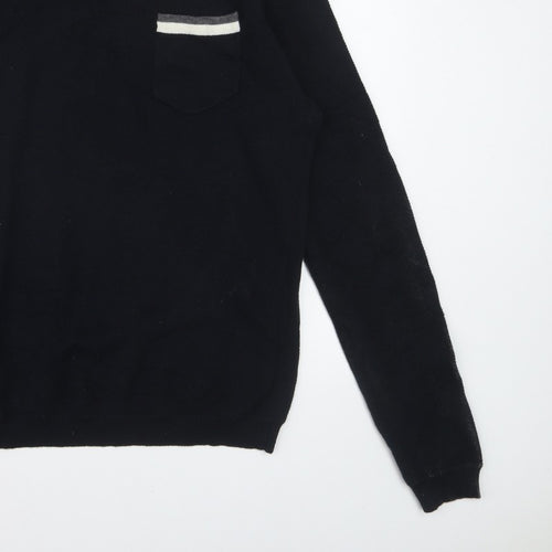 Rag & Bone Men's Black Knit Crew Neck Pullover Jumper Size L