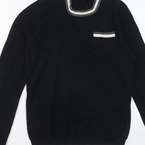 Rag & Bone Men's Black Knit Crew Neck Pullover Jumper Size L