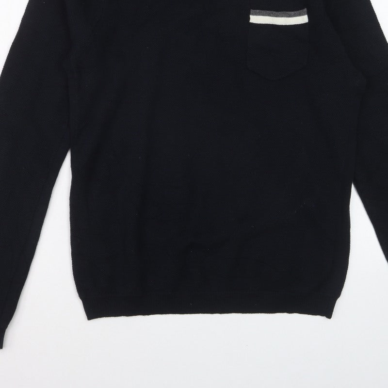 Rag & Bone Men's Black Knit Crew Neck Pullover Jumper Size L