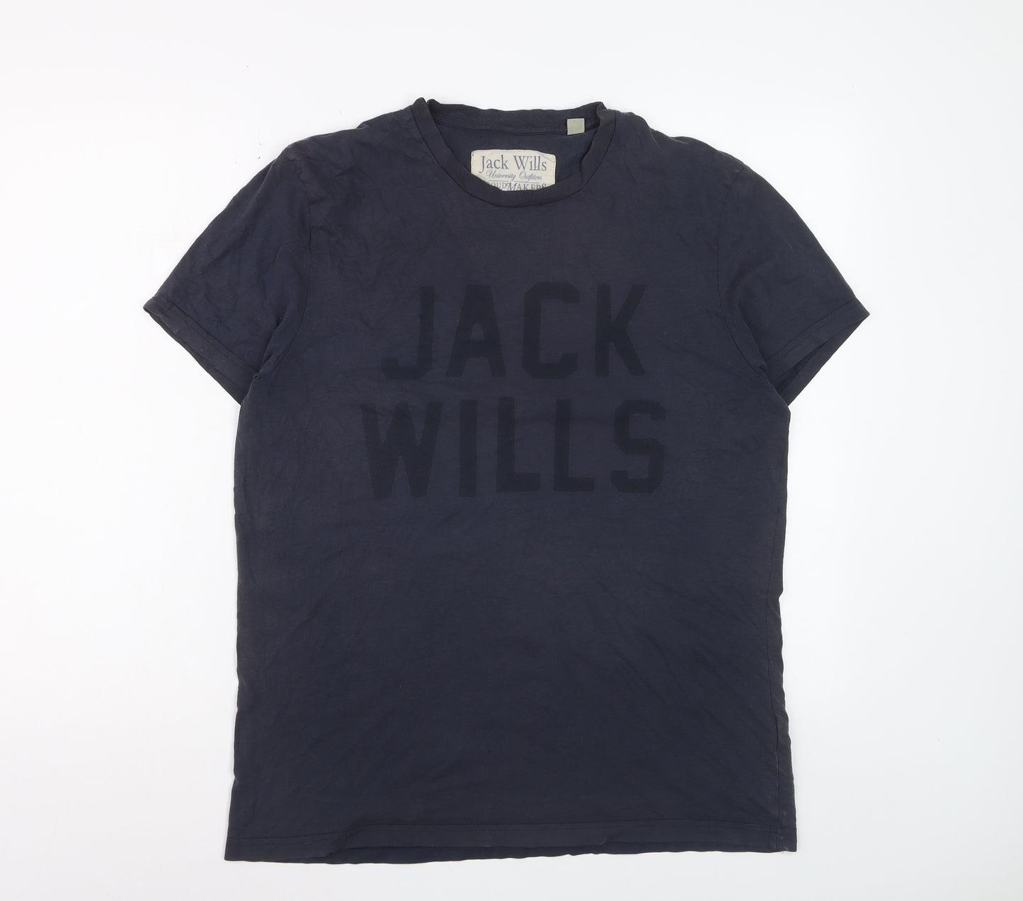 Jack Wills Men's Blue Cotton Crew Neck Short Sleeve T-Shirt M