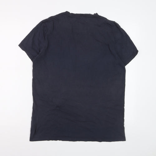 Jack Wills Men's Blue Cotton Crew Neck Short Sleeve T-Shirt M