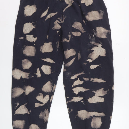iets frans Women’s Black Bleach Print Jogger Trousers Size M