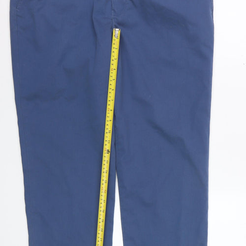 Charles Tyrwhitt Men's Blue Chino Trousers 36W 32L Cotton Stretch