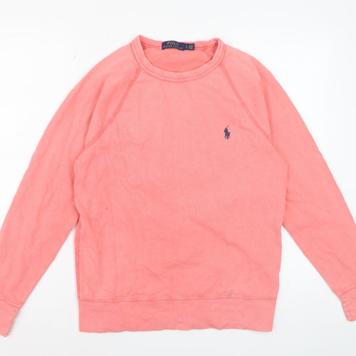 Polo Ralph Lauren Men's Pink Cotton Crew Neck Sweatshirt Size S