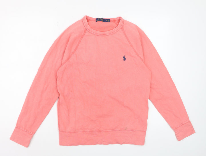 Polo Ralph Lauren Men's Pink Cotton Crew Neck Sweatshirt Size S