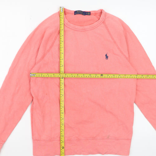 Polo Ralph Lauren Men's Pink Cotton Crew Neck Sweatshirt Size S