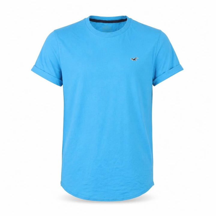 Hollister Men Blue Crew Neck Short Sleeve Jersey T-Shirt M
