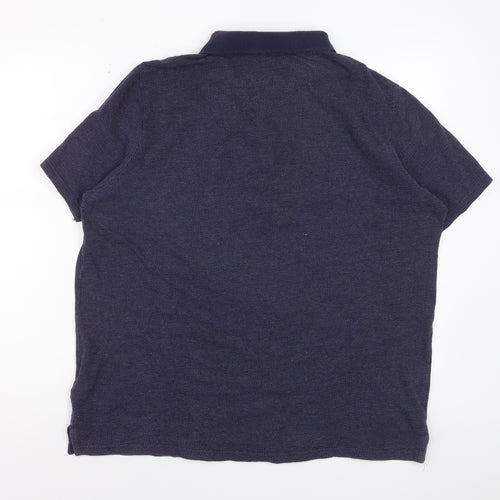 Livergy Men’s Blue Cotton Short Sleeve Polo Shirt XL